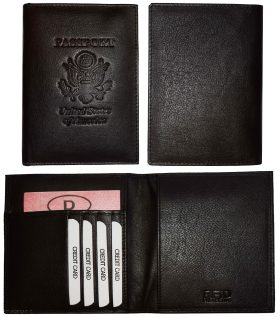 RFID passport case leather passport cover USA leather passport holder