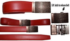 Real Leather Men’s Belt (M) Automatic lock. Dress & Casual belt. Fashion belt