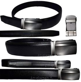 Real Leather Men’s Belt. (XL) Automatic lock. Dress + Casual belt. Fashion belt.