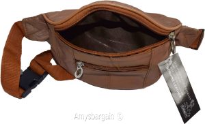 Small leather waist pouch waist bag leather bag fanny pack up to 38 adjustable - Image 11