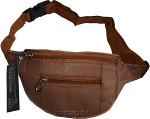 Small leather waist pouch waist bag leather bag fanny pack up to 38 adjustable - Image 3