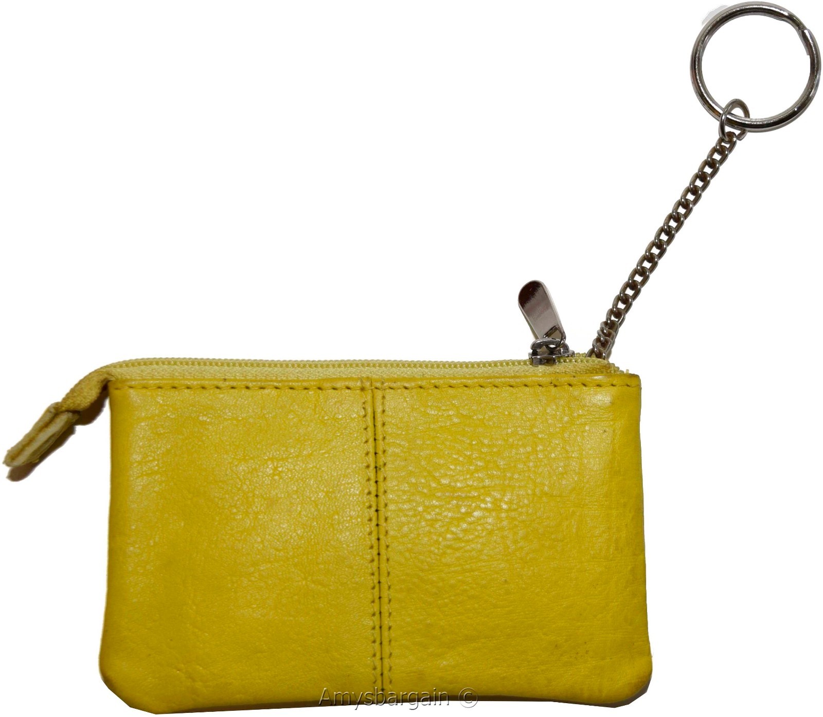 Women's Change Purse Leather mini wallet Card case Zip coin case with key rings - Image 17