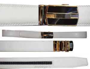 men's belt leather dress belt automatic lock men's leather belt up to 50" 7860 - Image 11