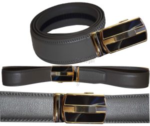 men's belt leather dress belt automatic lock men's leather belt up to 50" 7860 - Image 12