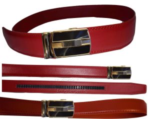 men's belt leather dress belt automatic lock men's leather belt up to 50" 7860 - Image 13