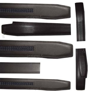 mens replacement leather waist belts waistband new auto-lock strap only upto 50" - Image 15