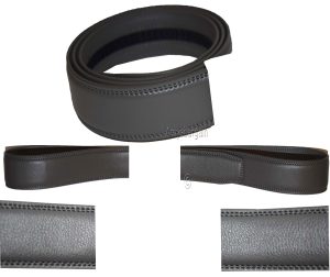 mens replacement leather waist belts waistband new auto-lock strap only upto 50" - Image 16