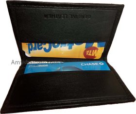 Woman and man's skinny leather business and credit card holder 7 card case bnwt