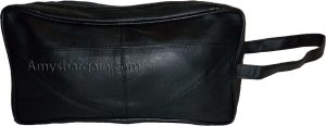 Women/Man's Large Leather Grooming bag Cosmetic Make up case toiletry case BNWT - Image 10