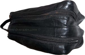 Women/Man's Large Leather Grooming bag Cosmetic Make up case toiletry case BNWT - Image 9