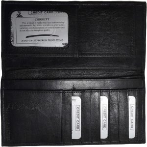 Women/Men's Leather Checkbook Wallet, 3 bill pockets 9 credit card ID case new - Image 9