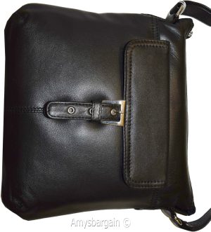 Women's Bag, Ladies handbag, Leather Black hand bag purse leather Pocketbook BN - Image 10
