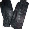 Women's Gloves Size small  Soft Leather Gloves Black dress Warm Winter Gloves