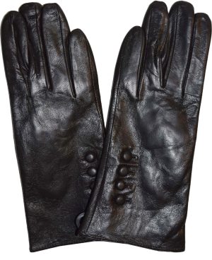 Women's gloves Size L. Woman's Leather Black winter Gloves. Dress Warm Gloves - Image 13