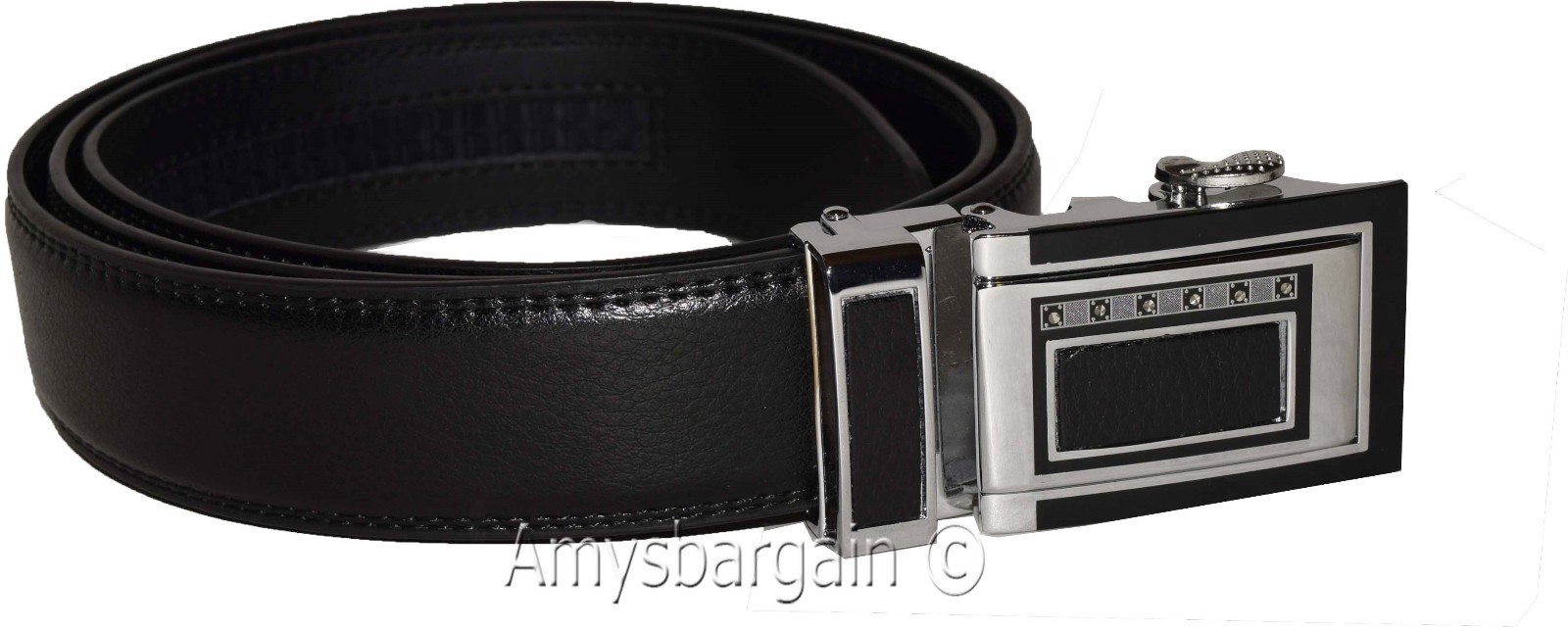 men's belt, leather dress belt, auto lock belt up to 46” quick lock belt br new - Image 11