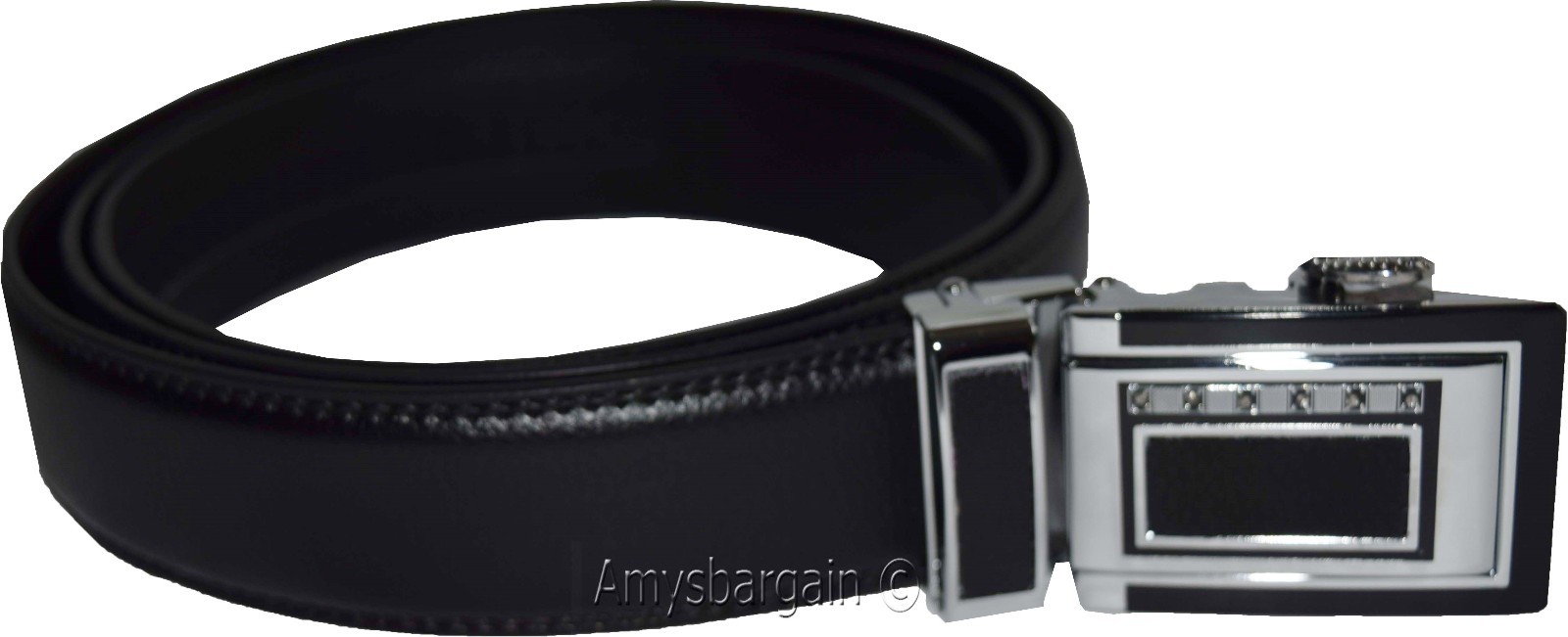 men's belt, leather dress belt, auto lock belt up to 46” quick lock belt br new - Image 4