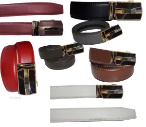 men's belt leather dress belt automatic lock men's leather belt up to 50" 7860