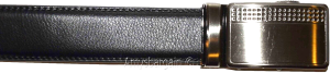 men's black leather dress belt (XL) auto-lock belt men's white quick lock belt. - Image 12