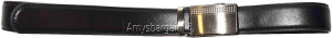 men's black leather dress belt (XL) auto-lock belt men's white quick lock belt. - Image 13
