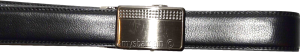 men's black leather dress belt (XL) auto-lock belt men's white quick lock belt. - Image 9