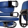 mens blue replacement leather waist belts waistband new auto-lock Buckle XL