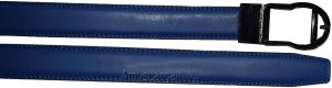 mens blue replacement leather waist belts waistband new auto-lock Buckle XL - Image 3