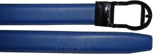 mens blue replacement leather waist belts waistband new auto-lock Buckle XL - Image 4