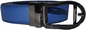 mens blue replacement leather waist belts waistband new auto-lock Buckle XL - Image 10
