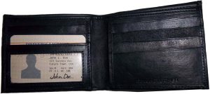 men's wallet billfold new leather wallet id cases 2 bill pockets 6 card holder - Image 11