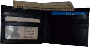 men's wallet billfold new leather wallet id cases 2 bill pockets 6 card holder - Image 8
