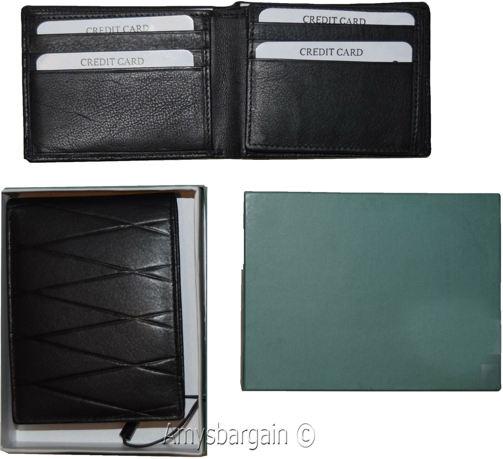 men's wallet rfid genuine leather wallet bifold wallet 12 credit card new in box - Image 3