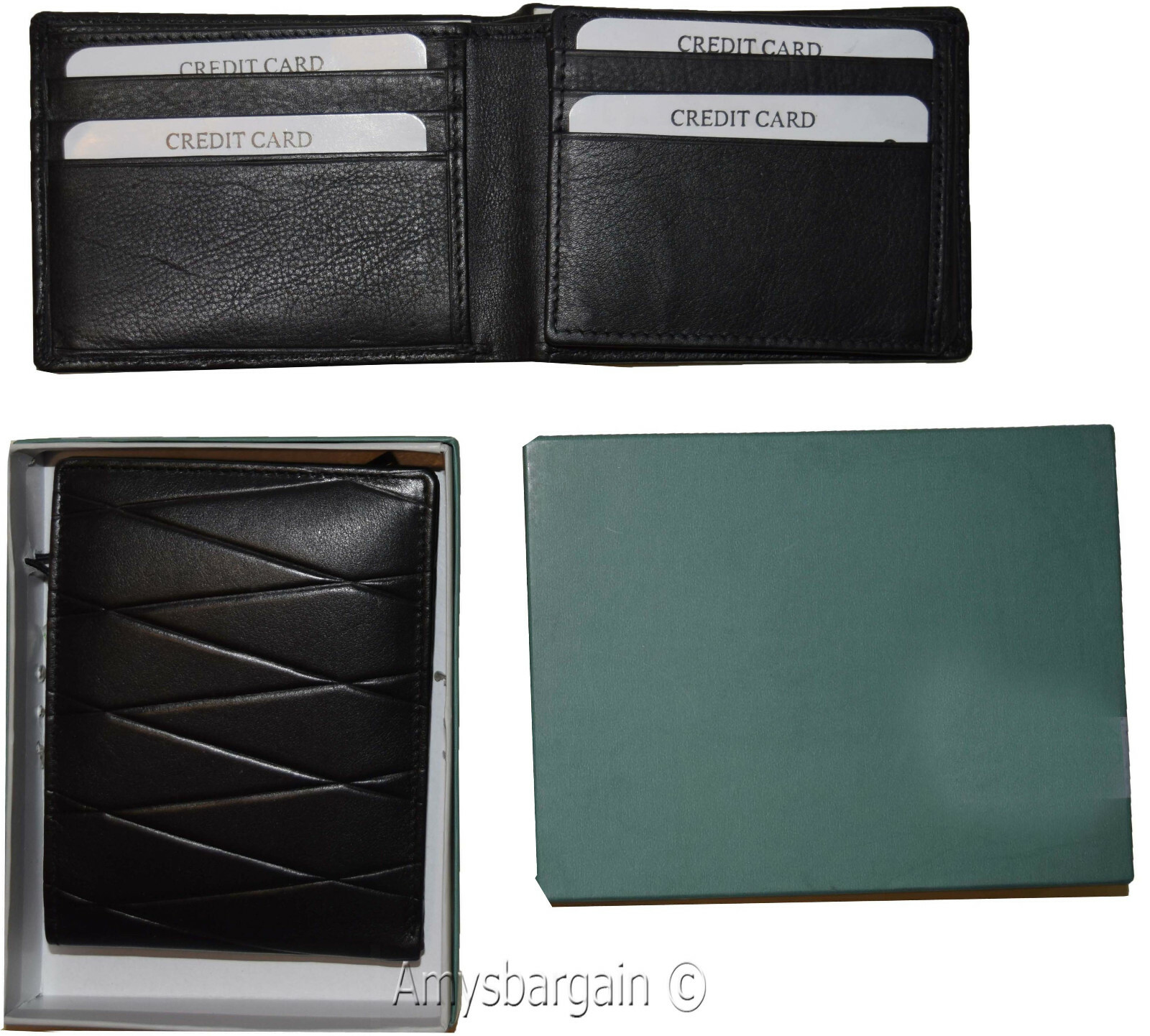 men's wallet rfid genuine leather wallet bifold wallet 12 credit card new in box - Image 4