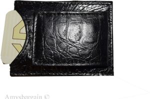 money clip crocodile skin printed leather credit card/bills fits all types bills - Image 6