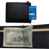 money clip natural grain leather money clip 6 credit cards bills money holder
