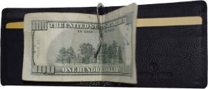 money clip natural grain leather money clip 6 credit cards bills money holder - Image 3