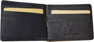 money clip natural grain leather money clip 6 credit cards bills money holder - Image 8