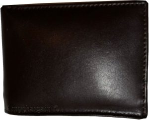 new man's quality buff leather billfold wallet 6 credit card spaces w/id bnwt - Image 6