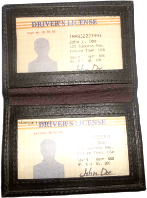 new slim leather credit card id card picture holder 2 transparent windows - Image 8
