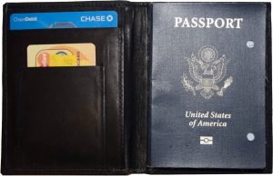 passport cover USA leather wallet black passport case real genuine leather case - Image 9
