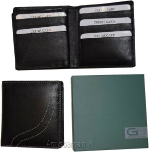 rfid men's hipster wallet genuine leather bifold 15 cards id new wallet in box - Image 10