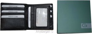 rfid men's hipster wallet genuine leather bifold 15 cards id new wallet in box - Image 6