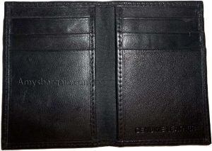 skinny leather business card 6 credit card black genuine leather id card holder - Image 5