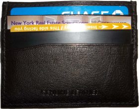 small flat 7 card genuine leather organizer credit card id card new card case