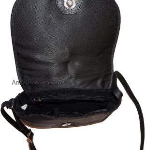 woman's Leather hand bag purse shoulder bag leather handbag natural grain #1401 - Image 9