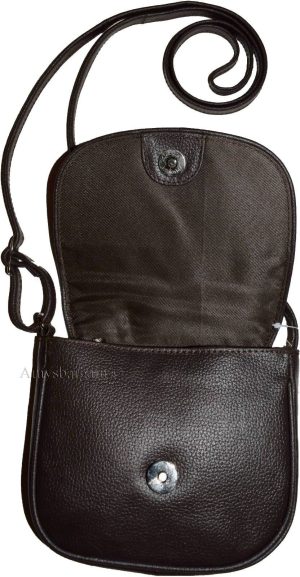 woman's Leather hand bag purse shoulder bag leather handbag natural grain #1401 - Image 6