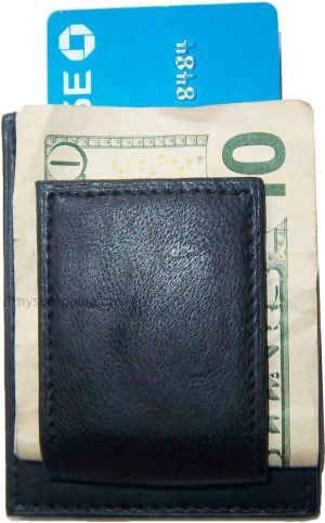 12 Men’s Leather Money Clip Credit card/ID holder wallet with magnetic moneyclip - Image 3