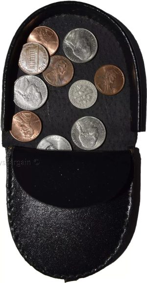 2 Black Unisex Leather change purses Coin case Vintage styled change purse - Image 11