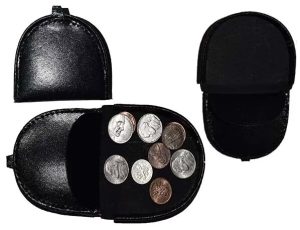 2 Black Unisex Leather change purses Coin case Vintage styled change purse - Image 5