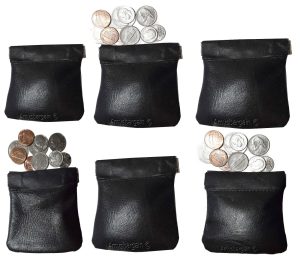 2 Change Purse, Leather Ladies Wallet purse mini pocket zip coin case key ring - Image 10