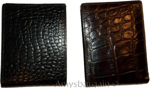 2 New Crocodile Skin Printed Leather man's bi fold wallet 2 bill slots 6 card ID - Image 6